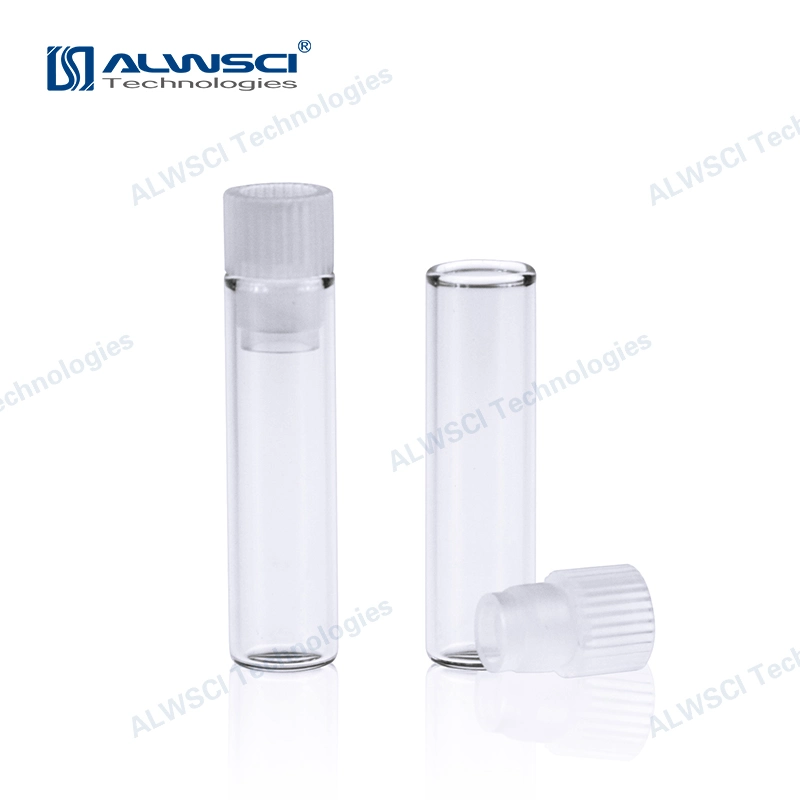 Alwsci 1ml Clear Glass Shell Vial with Plug 8X40mm