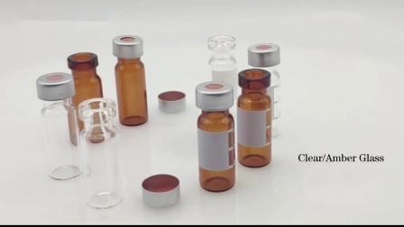 Fiale crimpate ad alto recupero da 2 ml, fiale da laboratorio in vetro trasparente per cromatografia HPLC