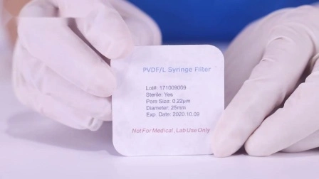 Labfil Filtro per siringa HPLC idrofobico PTFE da 13 mm, 0,22 µm, prefiltro, tipo saldato